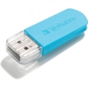 49832 - Verbatim 16GB Mini USB Flash Drive - Blue - 16 GB - Caribbean Blue